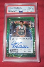 Veteran Ticket Autographs Oscar Robertson #VT-ORB Premium Edition Green Shimmer 