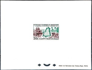 MAURITANIA 1962 FARM WORKERS  SC#172 DELUXE S/S MNH TRACTORS PALM TREES (D056)