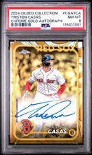 2024 Topps Gilded 🔥TRISTON CASAS🔥 Gold Auto #99/99 PSA 8 🌟 Book End!