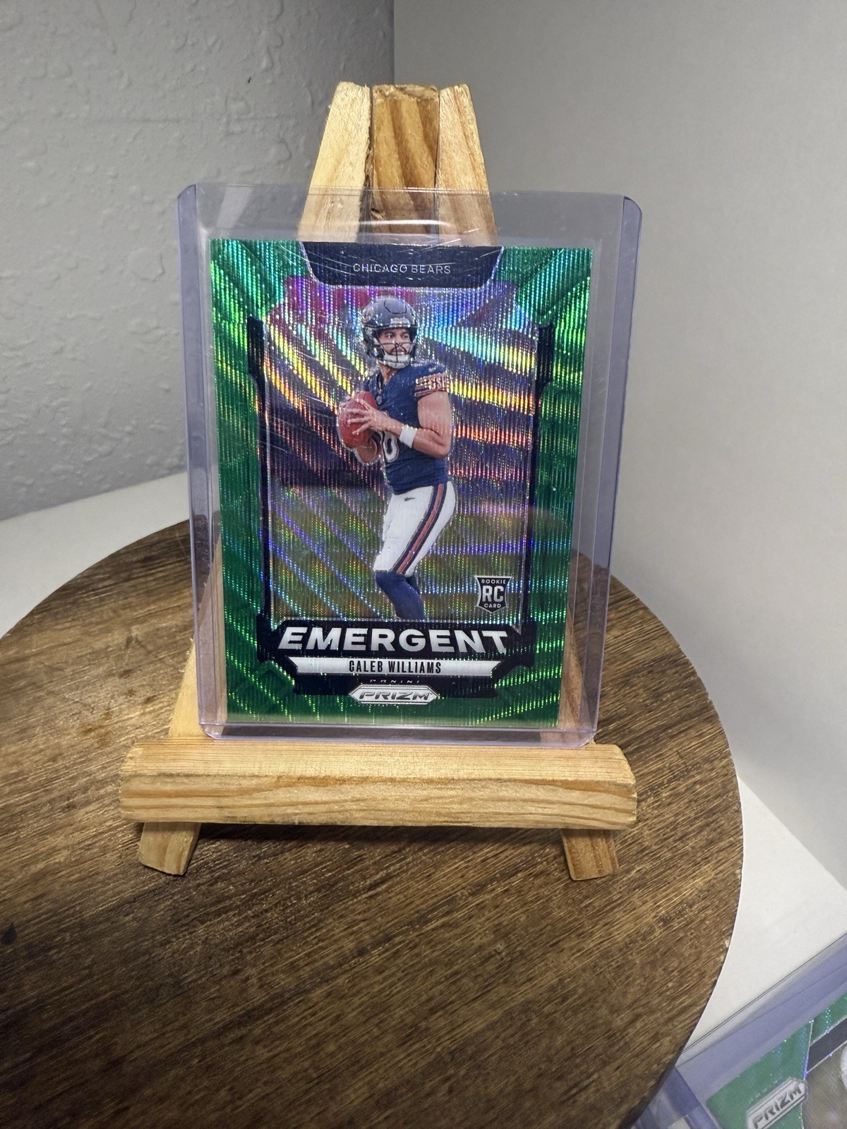 Caleb Williams 2024 Panini Prizm #1 Emergent - Green Wave Rookie (RC)