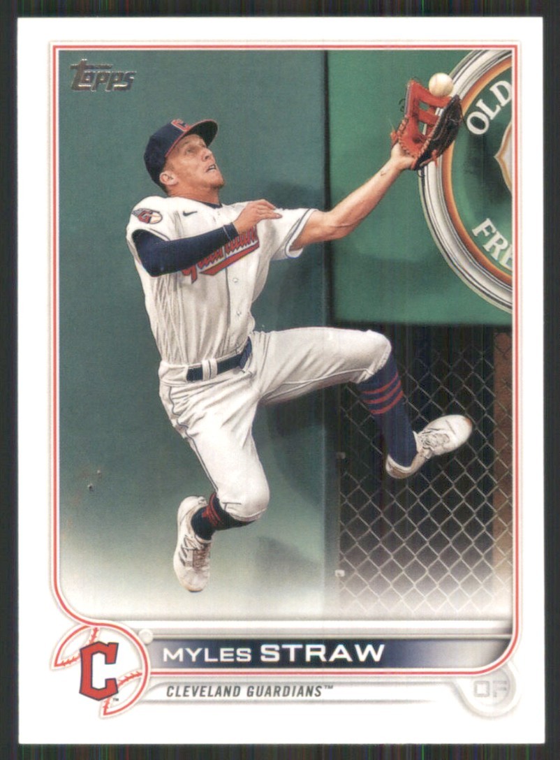 2022 Topps #654 Myles Straw Cleveland Guardians 49946