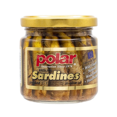 #ad #ad MW Polar Smoked Brisling Sardines in Olive Oil in glass Jar Wild Caught Koshe... $88.98