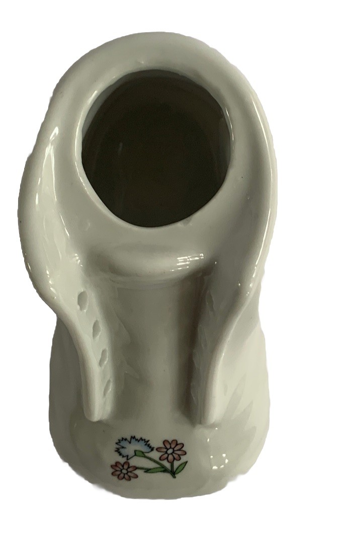 VTG Ceramic Baby Bootie Picture Frame Trinket Planter Felt Bottom Taiwan Unisex