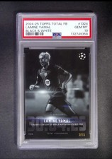 2025 Topps Total Football Lamine Yamal Performers Black & White /10 PSA 10