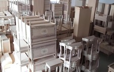 Komplett Set Esstisch 6x Stühle Esszimmer Set Ess Gruppe Holz Tisch Tische 7tlg