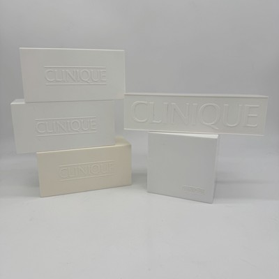 Vintage CLINIQUE Five Plastic Makeup Boxes