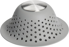 OXO Silicone Shower Drain Hair Catcher Weighted Tub Drain Protector
