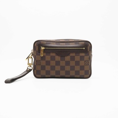 Louis Vuitton LV Damier Ebene Pochette Billets Macao Clutch Bag N61379 Excellent