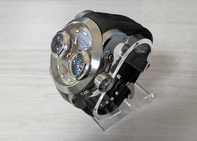 Graham Swordfish Booster 48mm Left Hand Automatic Diver Watch Silver Diver AS-IS