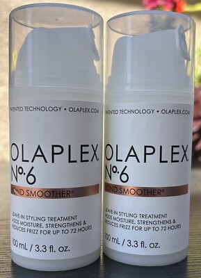 2 PACK - OLAPLEX No. 6 BOND SMOOTHER for All Hair Types 100ml / 3.3oz