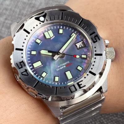 20ATM Diver 42mm Monster NH36A Automatic MOP Men Watch AR Sapphire Glass Lume
