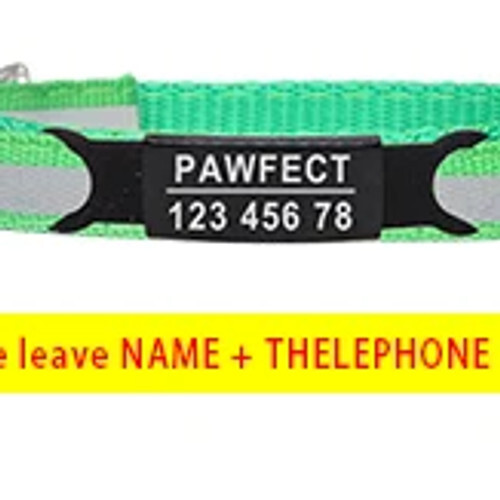 Personalisiertes reflektierendes Katzenhalsband mit Namen/Telefon mit Glocke + Sicherheitsschnalle, Optionen - Bild 40 von 46