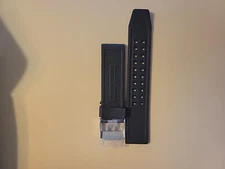 Luminox Men's Watch Strap Navy Seal 23mm Black Rubber BLU-FP.3050.20Q