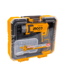 Cacciavite a Batteria 8V INGCO Avvitatore Elettrico + Kit Accessori + Valigetta