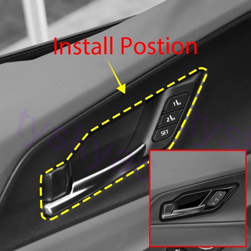 Interior Door Handle Bowl Cover For Toyota Prius 2023-2024 Glossy Black Trim - Picture 2 of 6