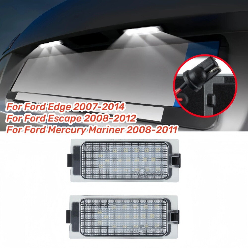 Full LED License Plate Light Lamp White For 2008-2012 Ford Escape 