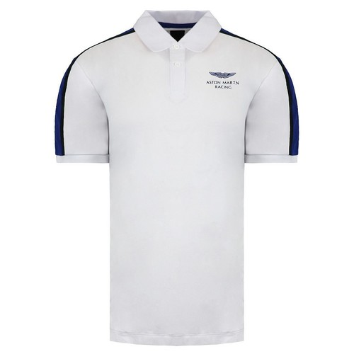 Hackett Aston Martin Racing Mens White Polo Shirt - Picture 4 of 9