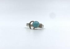 Sterling Silver Larimar Ring Size 5