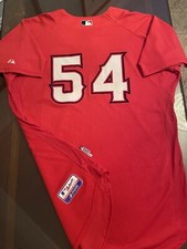 Ervin Santana #54 Los Angeles Angels Game Used/Issued Spring/BP Jersey 48/XL