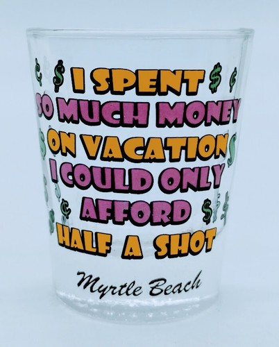 Shot Glasses - Lot of 5 Collectible Vintage Beach Town Glass Shooters - Colorful - Picture 4 of 12