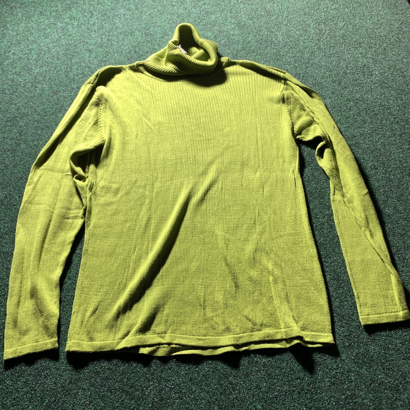 Green Turtleneck Sweater Ribbed | eBay