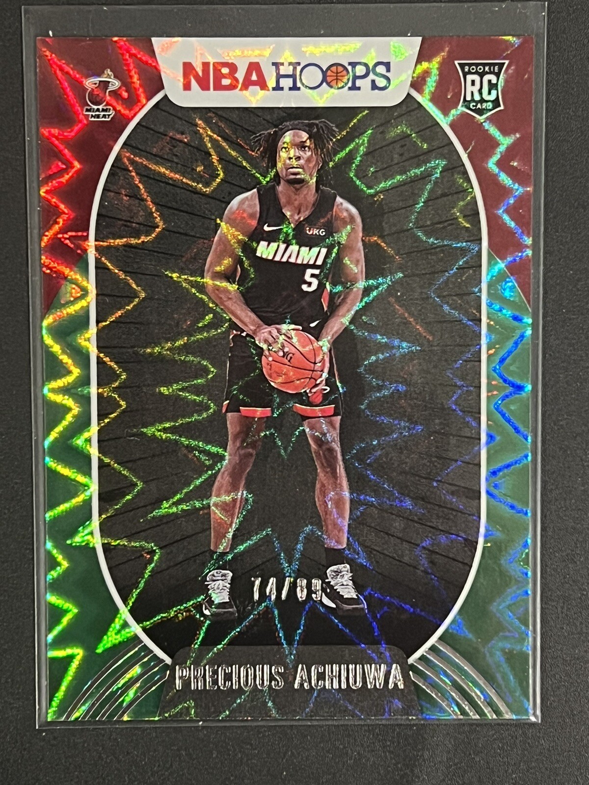 2020-21 NBA Hoops Green Explosion /89 Precious Achiuwa #210 Rookie RC Heat