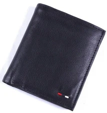 Men's Bifold Genuine Leather Chocolate Brown Black Passcase Wallet 100% Handmade