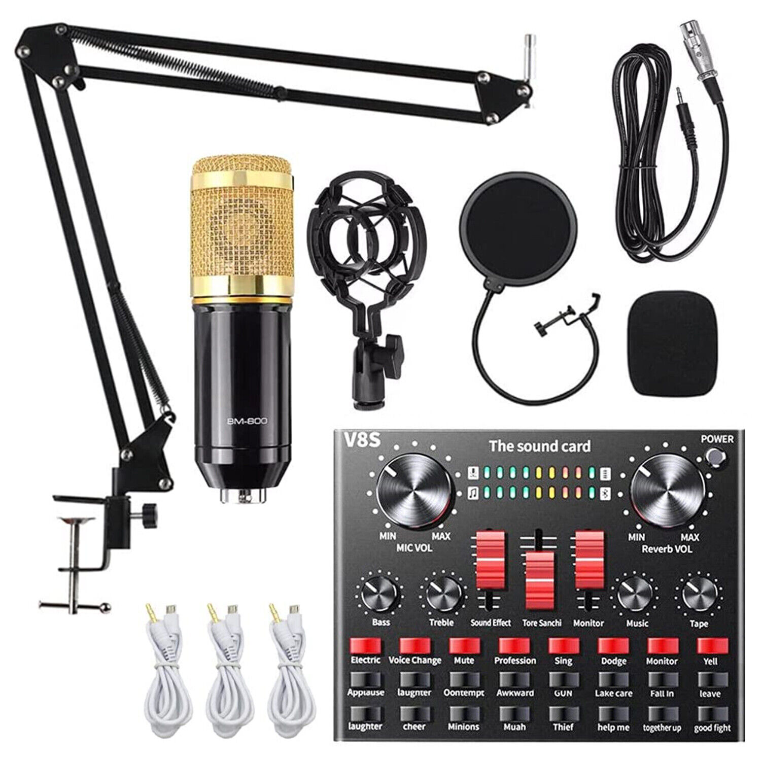 Complete Home Studio Recording Kit - Mixer, Condenser Mic For Pc Music/Podcast