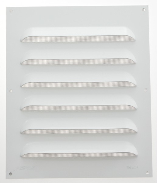 Wetterschutzgitter LüFtungsgitter Aluminium Weiß 30 X 25 Cm Mit Fliegendraht-image