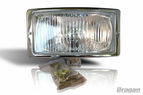 Roof Bar A + LED + Rectangle Chrome Spots + Flush LED To Fit Mitsubishi Canter - Picture 3 of 6