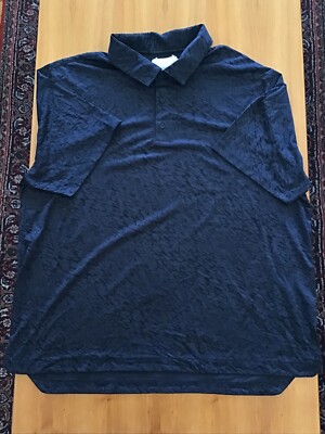 Adidas Adicross Polo Shirt Mens XL Black Organic Cotton 3-Stripes Golf