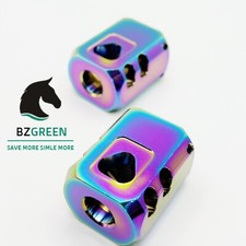 2 Pack 1/2 28 Thread Muzzle Brake Anodized Black For 9mm Glock Rainbow Color