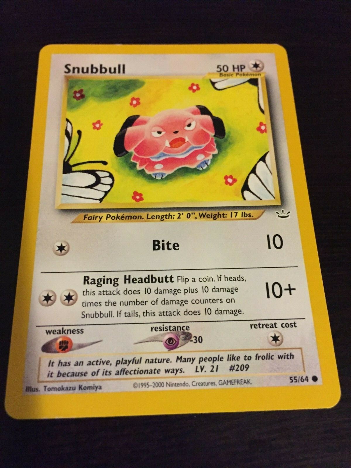 Pokemon TCG Snubbull 55/64 Neo Revelation Common NM/MINT