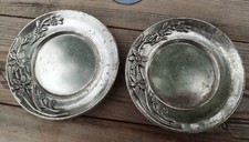 2x Metall Untersetzer Teller Kerzenuntersetzer dekorativ Deko Blumen         