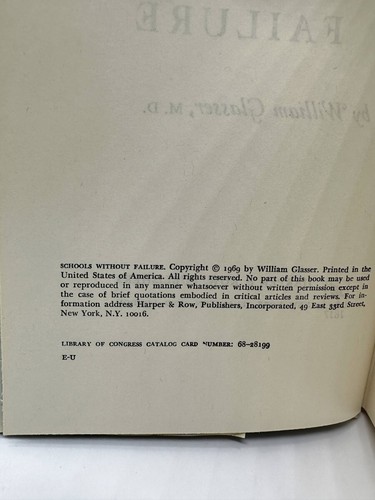 Schools Without Failure by William Glasser - Picture 3 of 4