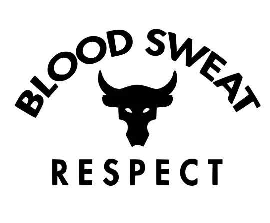 CUSTOM Project Rock Blood Sweat Respect Decal Logo Sticker