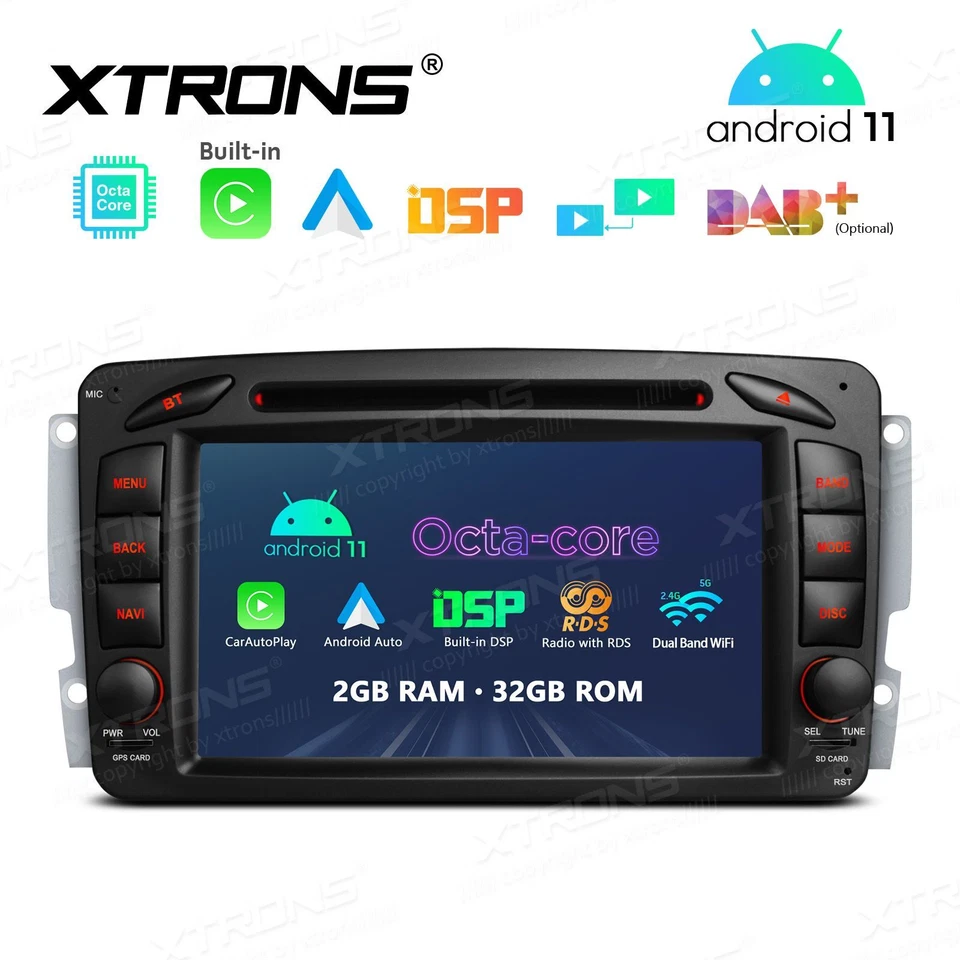 AUTORADIO ANDROID 11 STEREO AUTO 7" MERCEDES CLASSE A/C/G CLK VIANO VITO NAVI  - Immagine 3 di 4
