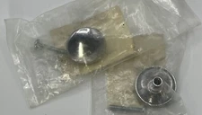 NEW/NIP/NOS 2 Silver Convex Knob Drawer/Cabinet Pulls 1" Nicely Weighted