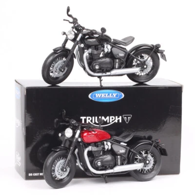 Welly 1/12 Scale Triumph Bonneville Bobber Diecast Motorcycle Model
