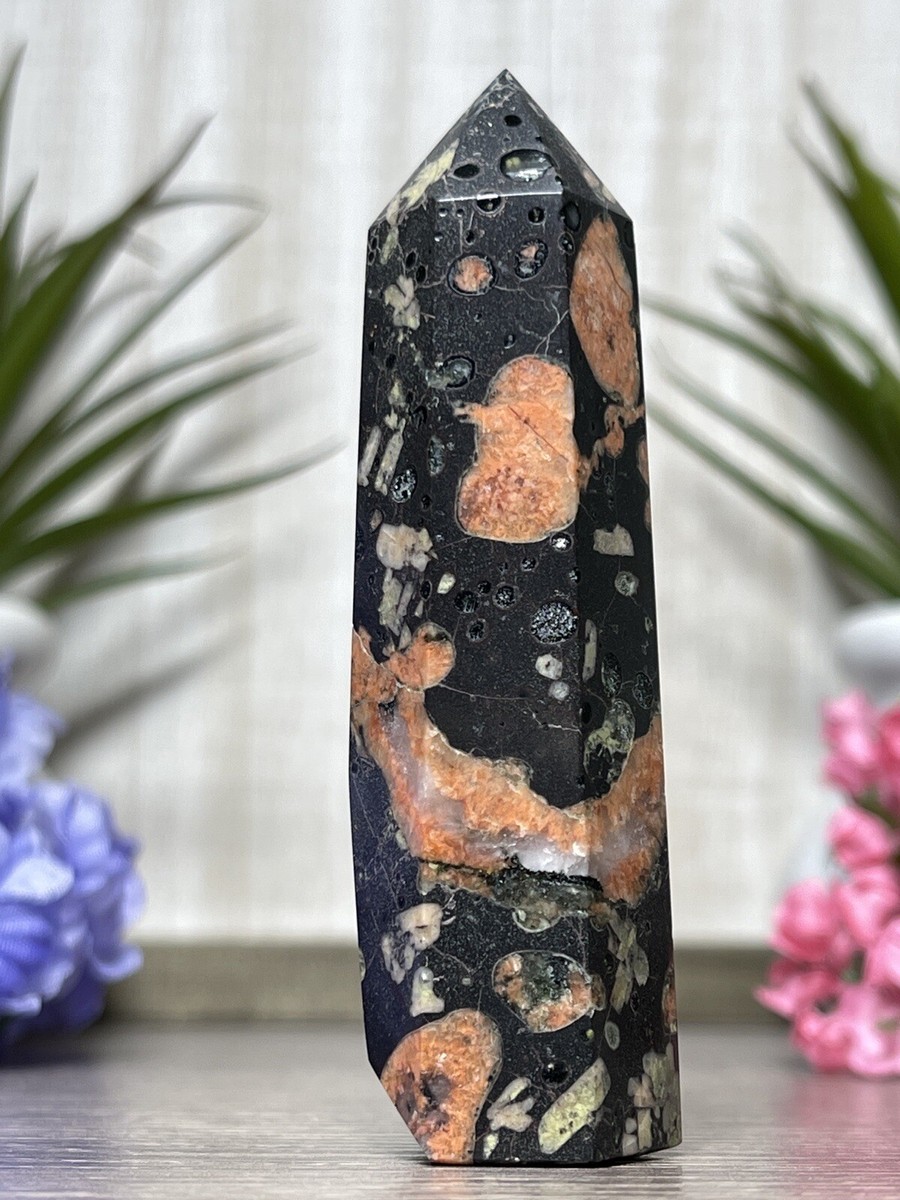 PLUM BLOSSOM JASPER TOWER - RU STONE JADE Mineral Point