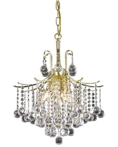 Crystal Balls Gold Pendant 6 Light Fixture Ceiling Hanging Chandelier Lighting - Picture 1 of 3
