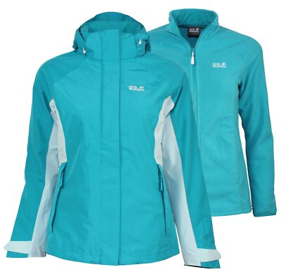 Jack Wolfskin Towada 3in1 Damen TEXAPORE Wetterschutzjacke+Fleecejacke Gr.S NEU