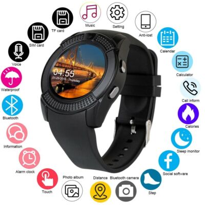 Smart Watch Bluetooth Heart Rate Music Player UK Sport Fitness
