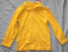 Cat  Jack Boys' Long Sleeve Interlock Uniform Polo Shirt - Gold 3T