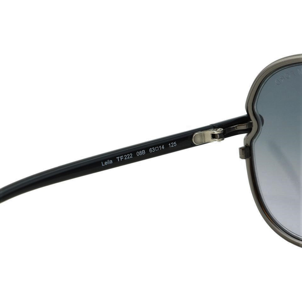Tom Ford Leila Sunglasses Gun Metal Frame Gradient Lens FT222 08B