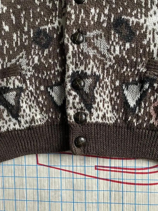 Vintage Givenchy Gentlemen Knit Cardigan Sweater Brown Fits