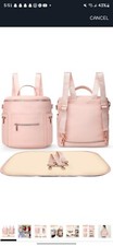 Brand New Pink Leather Diaper Bag