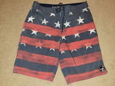 O'Neill Board Shorts Swim Trunks Swimsuit Mens 32 USA United States Flag