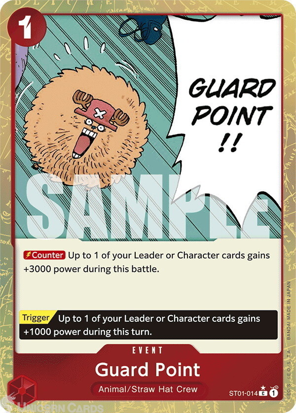 ST01-014 Guard Point : Common Textured Foil English One Piece TCG Card : PRB01: