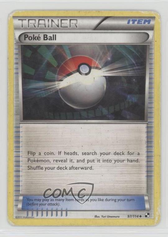 2011 Pokemon Black & White Poke Ball #97 01dr